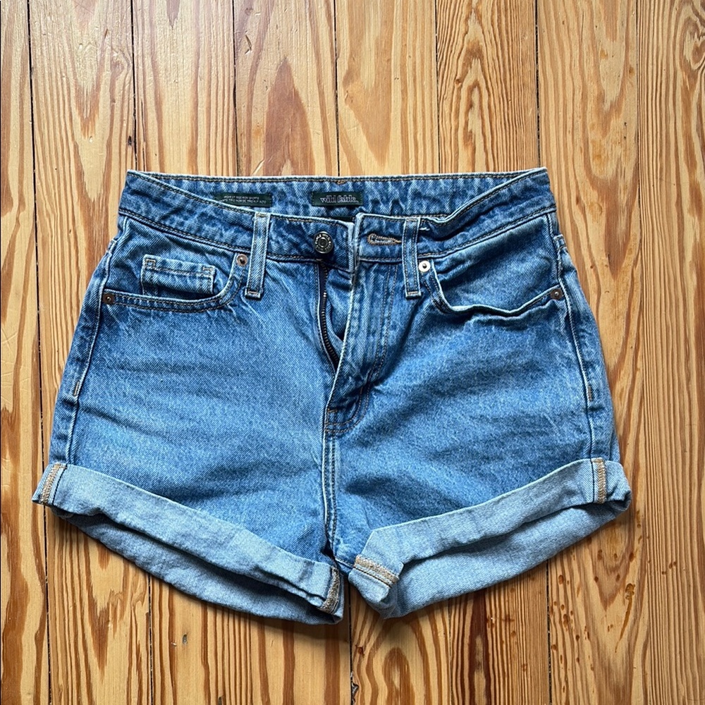 Wild Fable Blue Jean Shorts High-Waisted Relaxed Fit
